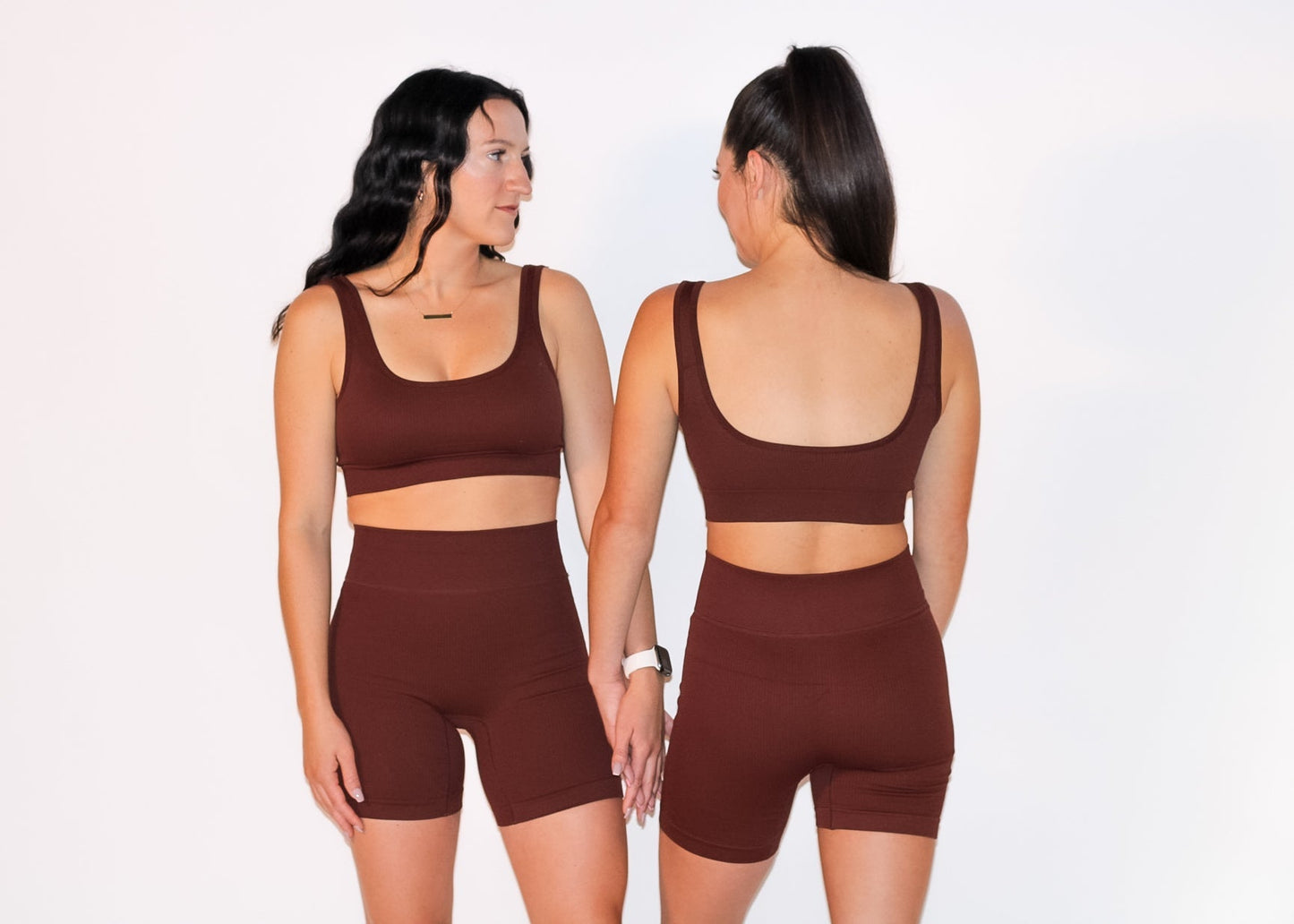 Seamless Two Piece Ribbed Biker Short Set