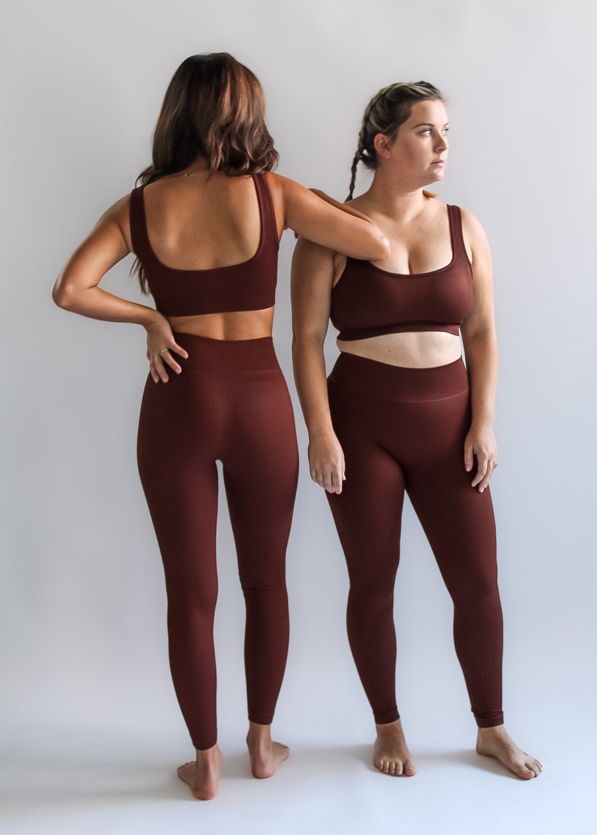 Seamless Ribbed Two Piece Legging Set